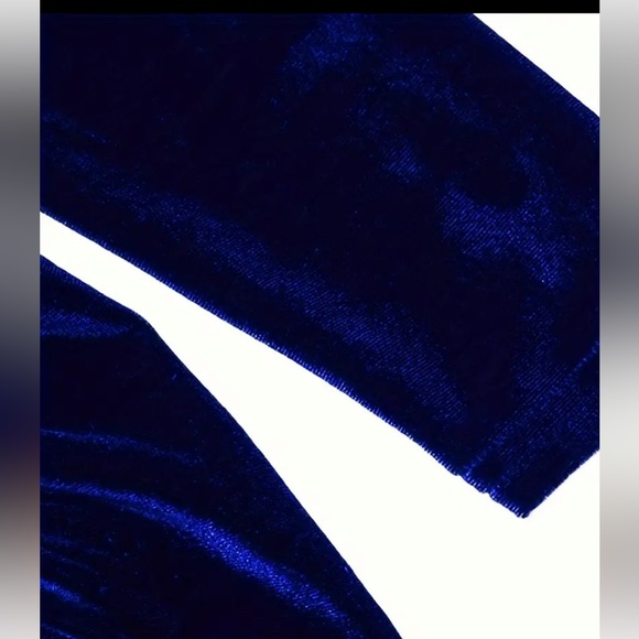 NEW Gorgeous Velvet Feel Blue Formal Dress Plus Size - Picture 3 of 7